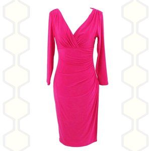 Lauren Ralph Lauren Dress Magenta Long Sleeve 4